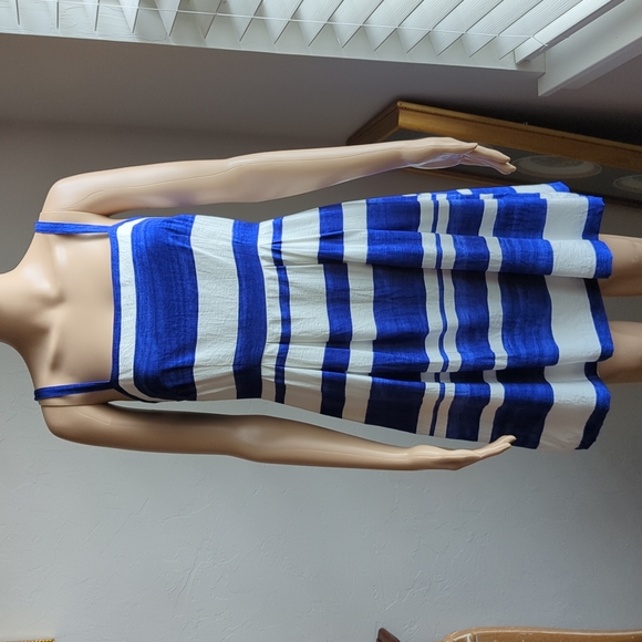 Ann Taylor Loft Blue and White Dress Size 0 - Picture 1 of 13